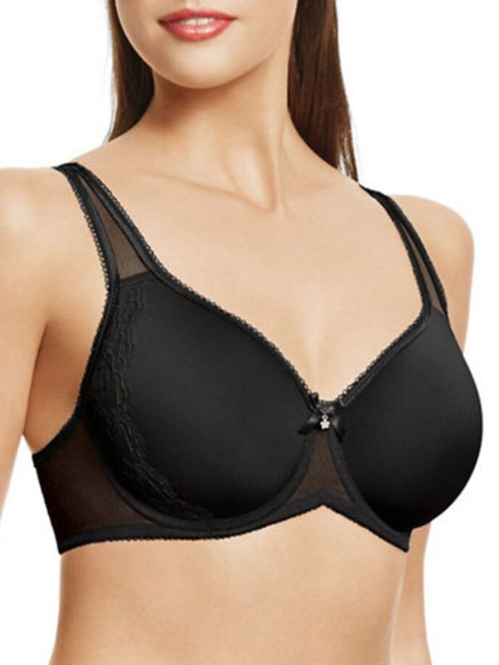 #694 Wacoal Retro Chic Seamless Underwire Contour Bra 853186 - Black
